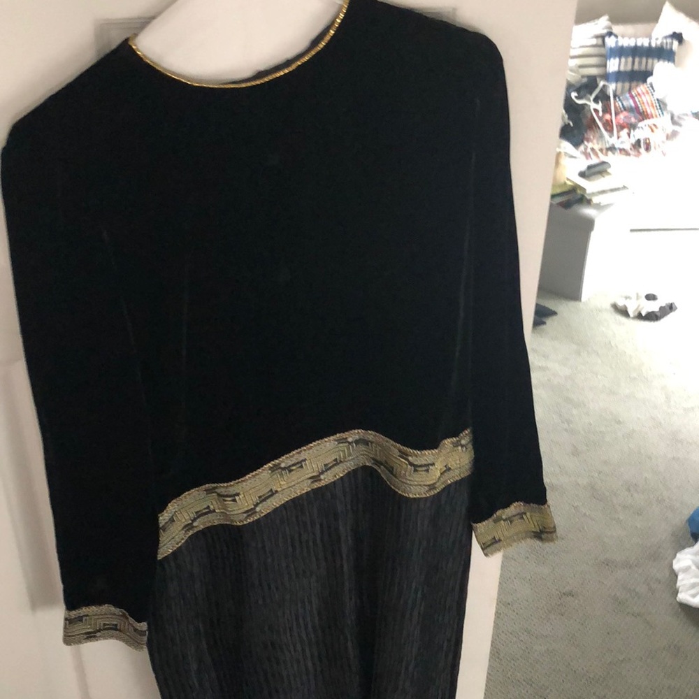 Vintage Neiman Marcus Dress, black velvet - Picture 8 of 8